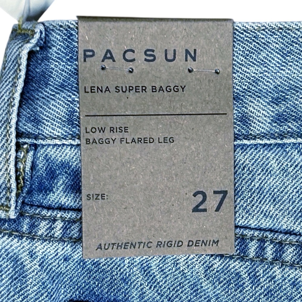 NEW Pacsun Low Rise Super Baggy Jeans 27 Wide Leg Relaxed Streetwear Skater - Picture 10 of 15